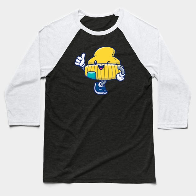 Cute Beanie Hat with thumbs up Baseball T-Shirt by Catalyst Labs